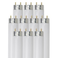 Sunlite 30246 F32T8/Sp850 4 Foot T8 Linear Fluorescent Light Bulb, 32 Watts, 3050 Lumens, Medium Bi-Pin (G13) Base, 5000K Daylight, High Performance, 10 Pack