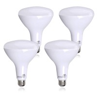 Bioluz Led 4 Pack Brightest Br40 Led Bulbs 90 Cri Instant On Warm White 2700K 16W = 120W Replacement Bulb 1400 Lumen Indoor/Outdoor Smooth Dimmable Lamp Ul Listed Title 20 Compliant