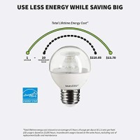 Sunlite 80518 Led G16 Globe Light Bulb, 5 Watts (40W Equivalent), 350 Lumens, Dimmable, Medium E26 Base,Short-Bulbs, Vanity Bulbs, Energy Star Listed, Clear, 1 Count