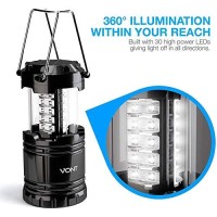 Vont 2 Pack Led Camping Lantern, Super Bright Portable Survival Lanterns, Must Have During Hurricane, Emergency, Storms, Outages, Original Collapsible Camping Lights/Lamp (Batteries Included)