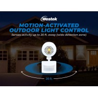 Westek Screw In Motion Sensor Light Socket For Outdoor Lighting, 2 Pack - This Motion Sensor Light Socket Adapter Turns On Lights When Movement Is Detected, 20Ft Distance - (Omlc163Bc)