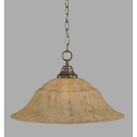 Chain Hung Pendant Shown In Brushed Nickel Finish With 20 Italian Marble Glass