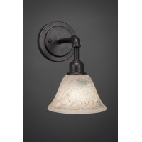 Vintage Wall Sconce Shown In Dark Granite Finish With 7 Italian Marble Glass