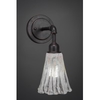 Vintage Wall Sconce Shown In Dark Granite Finish With 5.5 Italian Ice Glass