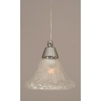 Cord Mini Pendant Shown In Chrome Finish With 7 Italian Bubble Glass