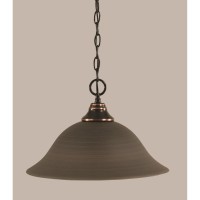 Chain Hung Pendant Shown In Black Copper Finish With 16