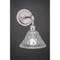 Vintage Wall Sconce Shown In Aged Silver Finish With 7