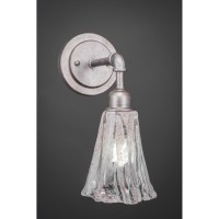 Vintage Wall Sconce Shown In Aged Silver Finish With 7