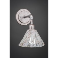 Vintage Wall Sconce Shown In Aged Silver Finish With 7