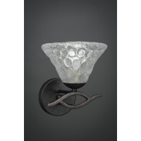 Revo Wall Sconce Shown In Dark Granite Finish With 7 Italian Bubble Glass