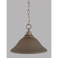 Chain Hung Pendant Shown In Brushed Nickel Finish With 12