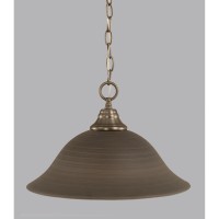 Chain Hung Pendant Shown In Brushed Nickel Finish With 16