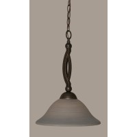 Bow Pendant Shown In Dark Granite Finish With 12