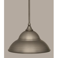 Stem Mini Pendant With Hang Straight Swivel Shown In Brushed Nickel Finish With 13 Brushed Nickel Double Bubble Metal Shade