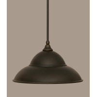 Stem Mini Pendant With Hang Straight Swivel Shown In Dark Granite Finish With 16 Dark Granite Double Bubble Metal Shade