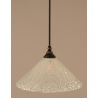 Stem Mini Pendant With Hang Straight Swivel Shown In Dark Granite Finish With 12 Italian Bubble Glass