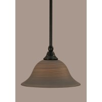 Stem Mini Pendant With Hang Straight Swivel Shown In Matte Black Finish With 10