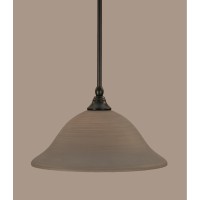 Stem Mini Pendant With Hang Straight Swivel Shown In Matte Black Finish With 12