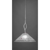 Revo Pendant Shown In Aged Silver Finish With 16 Frosted Crystal Glass