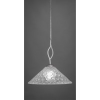 Revo Pendant Shown In Aged Silver Finish With 16 Italian Bubble Glass