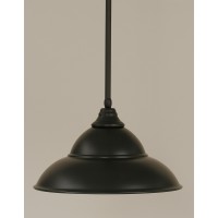 Stem Pendant With Hang Straight Swivel Shown In Matte Black Finish With 16 Chrome Double Bubble Metal Shade