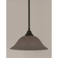 Stem Pendant With Hang Straight Swivel Shown In Matte Black Finish With 16