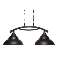 Bow 2 Light Island Light Shown In Dark Granite Finish With 13