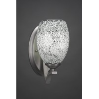 Zilo Wall Sconce Shown In Graphite Finish With 5 Black Fusion Glass