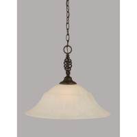 Elegant Pendant Shown In Dark Granite Finish With 20