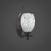 Capri 1 Light Wall Sconce Shown In Dark Granite Finish With 5