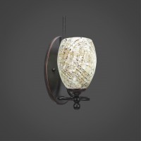 Capri 1 Light Wall Sconce Shown In Dark Granite Finish With 5