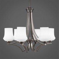 Zilo 6 Light Chandelier Shown In Graphite Finish With 5.5