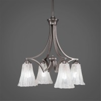 Zilo 4 Light Chandelier Shown In Graphite Finish With 5.5