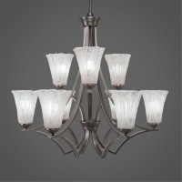 Zilo 9 Light Chandelier Shown In Graphite Finish With 5.5