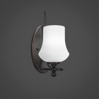 Capri 1 Light Wall Sconce Shown In Dark Granite Finish With 5.5