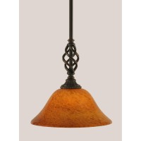 Elegant Mini Pendant With Hang Straight Swivel Shown In Dark Granite Finish With 10