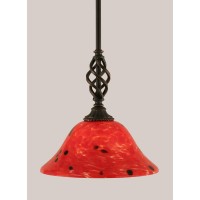 Elegant Mini Pendant With Hang Straight Swivel Shown In Dark Granite Finish With 10