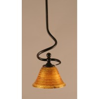 Capri Stem Mini Pendant With Hang Straight Swivel Shown In Dark Granite Finish With 7