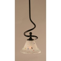 Capri Stem Mini Pendant With Hang Straight Swivel Shown In Dark Granite Finish With 7