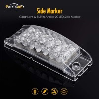 Partsam offers an extensive line of high quality marker lights for car truck trailer boat bus lorry van caravan camper RV etc You can find all the marker lights you need in Partsam Partsam 4PCS 6 x 2 Amber Led Clearance Light w Reflector Clear lens Featur