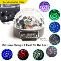 Led Disco Ball By Nulights - Rgb Led Party Lights - 100% Risk Free! Best For Kids Parties, Dj & Mood Lighting. Party Light For Indoors / Outdoors - Dmx, Sound Activated, Digital Display, 5 Color