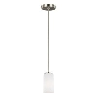 Sea Gull Lighting 6124601-962 Alturas Mini-Pendant Hanging Modern Fixture, One - Light, Brushed Nickel