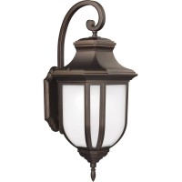 Sea Gull Lighting Generation 8636301-71 Transitional One Light Outdoor Wall Lantern From Seagull-Childress Collection Dark Finish, Medium, Antique Bronze