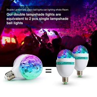 Disco Lights For Parties, Colorful Rotating Magic Ball Lights With 2 Light Bulbs, Rgb Led Stage Dj Light For Home Room Dance Parties Birthday Karaoke Halloween Christmas Wedding Show Club Decorations