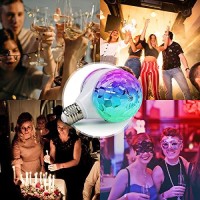 Disco Lights For Parties, Colorful Rotating Magic Ball Lights With 2 Light Bulbs, Rgb Led Stage Dj Light For Home Room Dance Parties Birthday Karaoke Halloween Christmas Wedding Show Club Decorations