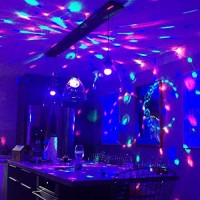 Disco Lights For Parties, Colorful Rotating Magic Ball Lights With 2 Light Bulbs, Rgb Led Stage Dj Light For Home Room Dance Parties Birthday Karaoke Halloween Christmas Wedding Show Club Decorations