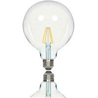 Satco S9566 Medium Bulb In Light Finish, 6.50 Inches, 810Lm/Meduim Base, Decorative Globe G40-Shape