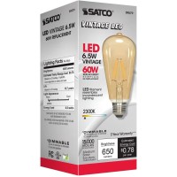 Satco 6.5W St19 Medim Base Led Replacement Lamp (Pack Of 6)-5.38 Inches Length And 2.38 Inches Wide