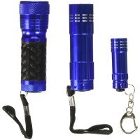 Stay prepared in emergencies and low light situations with this 3piece LED flashlight set featuring an assortment of compact and lightweight metal flashlights with super bright LED lights Includes one 14 LED flashlight with a textured handle and nylon car