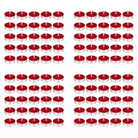 Mega Candles 100 Pcs Unscented Red Tea Lights Candle, Pressed Wax Candles 3.5 Hour Burn Time, For Home D